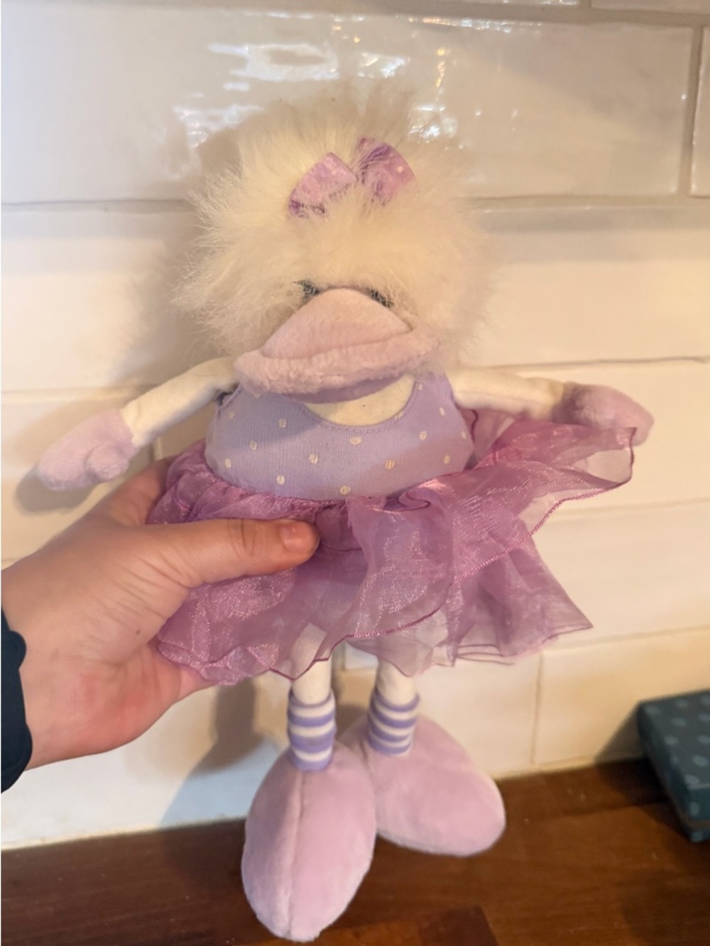 Vintage Ganz Heritage Collection Purple Ballerina Duck Doll Plush Stuffed Animal